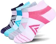 [KC-TAHO] Men's Running Compression Socks 4 Pairs with Cotton Cushioned Achilles Tendonitis