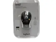 Logitech M187 Wireless Mini Optical Mouse Black and Blue Model 910-002726