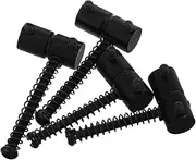 Toddmomy 4-string Bass Guitar Bridge Saddle Metal Guitar Replacement Parts for Electric Bass Black Finish
