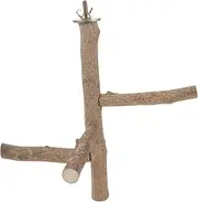 Natural Bird Perch for Parrots Parakeets Easy to Install Bird Cage Accessory for Climbing Biting Finches