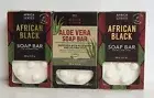 3-Pack Africa Series ~ African Black & Aloe Vera Bar Soap 10.5 oz Each