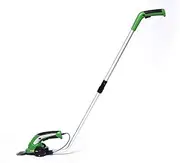 Small Electric Weeder, 7.2V 2 in 1 Grass Shear Shrubs Cutter and Hedge Trimmer - Cordless, Lightweight, Extendable Telescopic Handle & Wheel