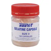 Bonvit Empty Gelatine Capsules Size '0' 140 Capsules