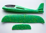 Foam Flyer Glider Plane 15" NEW Green Throwing Airplane Toy (2 flying modes)