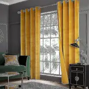 Luxury Thermal Insulated Drapes Thick Solid Living Efficient Blackout Curtain Golden Yellow W 39x H 55 100cm*140cm