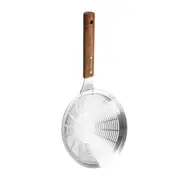 Multifuntional Stainless Steel Skimmer Cooking Mesh Strainer Spoon with Long Wood Handle Food Strainer Spoon for Cooking large