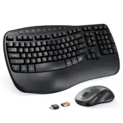 New Ergonomic Keyboard and Mouse Wireless Combo, Wave Keys Natural Typing, 2....