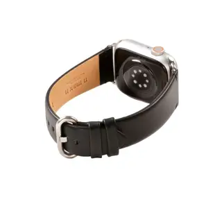 【n max n 台灣設計品牌】Apple Watch 智慧手錶錶帶/雅致系列/皮革錶帶 碳黑 38mm - 41mm