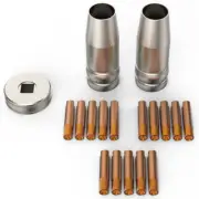 NNEMB 18pc Welding Consumables Kit to Suit MIG/MAG 14-15AK Torch, Includes Tips,