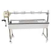 The Minion 1200 Stainless Steel Spit Rotisserie - Flaming Coals