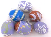Department 56-Decorated Egg Shell Orn., Set of 6 #27725