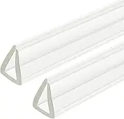 sourcing map 2Pcs U Channel Edge Trim, 8.2ft Length Rubber Guard Seal Strip Edge Protector Fit for 6-7mm Edge, (19/32" W x 25/64" H) Clear