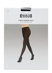 Wolford Floral-jacquard 40 Denier Tights - Black S (UK8-10 / S)