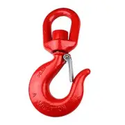 3 Tons Swivel Hook Universal Grade 80 Crane Swivel Hook Heavy Duty Swivel Eye...