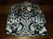 Chico's Size 3 (16) NWT $139 XLarge Artisan Alegra Blues Shirt Top Jacket Ink