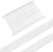 20m Double Fold Bias Tape 2.6cm Polyester Continuous Tape White Bias Binding Fold Tapes for Hemming Seaming Quilting Sewing Craft