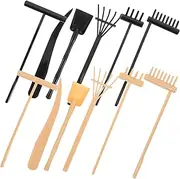 FRCOLOR 1Set Zen Garden Accessories Sand Tray Tools with Rakes for Desk Decor Creative Play Meditation for Friends