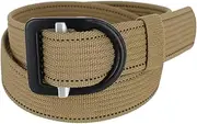 [ARIAT] Men's Tactical Work Belt with D Ring Buckle, Small, Tan, Tan, s