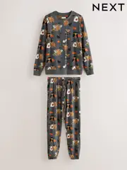 Dark Grey Hamish The Highland Cow Halloween Family Pyjama Set (F08789) | $47