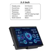 3.5" Type-c Secondary Screen Cpu Gpu Ram Hdd Monitor USB Display Freely Aida64