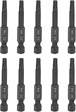 HARFINGTON 6Pcs 4mm Magnetic Impact Hex Head Wrench Drill Bit Metric 1/4" Hex Shank S2 Steel 2" Long for Power Drills Impact Drivers, Black
