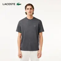 在飛比找momo購物網優惠-【LACOSTE】男裝-經典版型logo棉質短袖T恤(灰色)