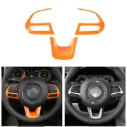 Car Steering Wheel Cover Trim Accessories for Jeep Renegade 2015+/Compass 2017+ (for: Jeep)
