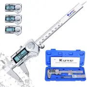 Digital Caliper Calipers 6 Inch Measuring Tool Stainless Steel IP54 Splash Proof