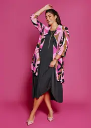 [TS] Taking Shape Mesh Kendi Palm Cardigan Size 20 in Print - Plus Size Women's Clothing Print