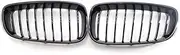1Pair Front Kidney Grilles Matte/Gloss Black Semi-plated Compatible For BMW 3 Series F34 GT Racing Front Bumper Grilles Car Styling 2013-18(1 Pair Gloss)