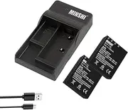 MINSHI BLH-1、BLH1 (2 Pack) Batteries and Charger Kit Intended for 0LYMPUS Replacement Battery OM-D E-M1 Mark II 【7.4V/1720mAh】 High Capacity High Efficiency Compatible Camera Battery MSAU 2024JO