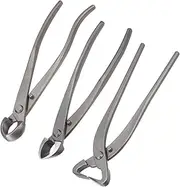 uxcell 3Peice Bonsai Tool Set - 8.3 Inch High Carbon Steel Knob Concave Cutter, Bonsai Tree Plants Modeling Tools, Applying to Gardening Pruning Branches/Knobs/Tumors (210mm, Gray)