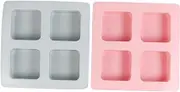 COHEALI 3sets Diy Soap Tools Soap Base Mousse Cube Tins Cubes Candy Molds Chocolate Mold 2pcs*3