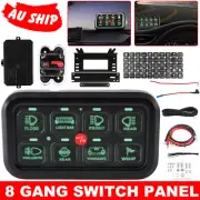 8 Gang 12V Switch Panel Relay On-Off Circuit Control Box LED Lights Truck Jeep