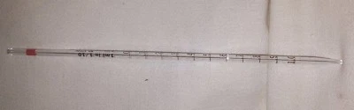 Vintage Kimble Kimax Glass 1 x 0.1 ml Measuring Pipette Pipet No. 37020