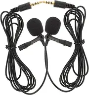 WESIEVYA 2pcs Microphone for Mobile Phones Tablets Live Streaming Interviews Voice Capture Portable Clip Design for Vlogging Teaching