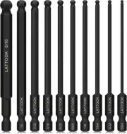 Ball End Hex Head Allen Wrench Drill Bit Set (10PCS SAE 10pcs Bits