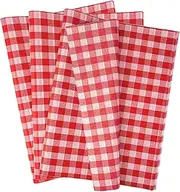 MUNILAIL 100 Sheets Gingham Tissue Paper 14 x 20 Inches Red and White Checkered Tissue Paper for Gift Bags Bulk Wrapping Paper Gift Paper Tissue for Birthday Gift Packing Crafts
