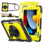 Case for iPad 9th/ 8th/ 7th Generation 10.2'', Shockproof with Yellow+Black