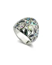 Samuel B. Silver Abalone Flower Ring