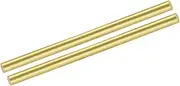 uxcell 2pcs Brass Rods 1/2" x 10" Brass Solid Round Stock Lathe Bar for Knife Handles Pin DIY Craft Model Plane