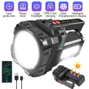 10000000LM Spotlight Rechargeable Flashlight Super Bright Outdoor Handheld Torch