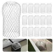 Gutter Guard 16 Pack, Gutter Downspout Guard 3.5 Inch Adjustable Aluminum Lea...