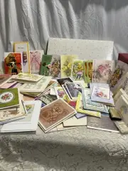Vtg Lot 100+ Greeting Card Unused Birthday Get Well Easter Christmas Baby Sympat
