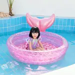 美人魚 90 / 120 / 150 厘米充氣 3 環兒童嬰兒游泳池套裝室內室外
