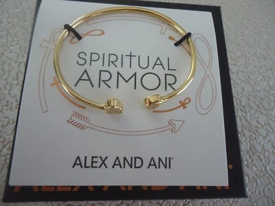 Alex and Ani CALAVERA CUFF 14 KT Gold Plated Bangle New W/ Tag Card