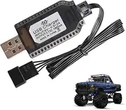 USB Lithium Battery Charger – Rapid RC Cable, 7.4V, Fast Toy Connector | Auto Detect Voltage Adjustment System, High-Efficiency SM-2P SM-3P SM-4P Compatibility Charging RC Airplanes Drones