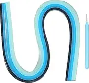 uxcell Paper Quilling Kit, 21.3 Inch 5mm Paper Quilling Strips with Blue Pen for Beginners DIY Hand Crafts Teaching Tools Flower Decoration(Blue, Pack of 120)