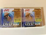 JVC DVD-RW Camcorder Disc 30 min 1.4GB Recordable New & Sealed - QTY 2