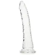RealRock 7 Inch Crystal Clear Realistic Dildo with Balls & Suction Cup Base